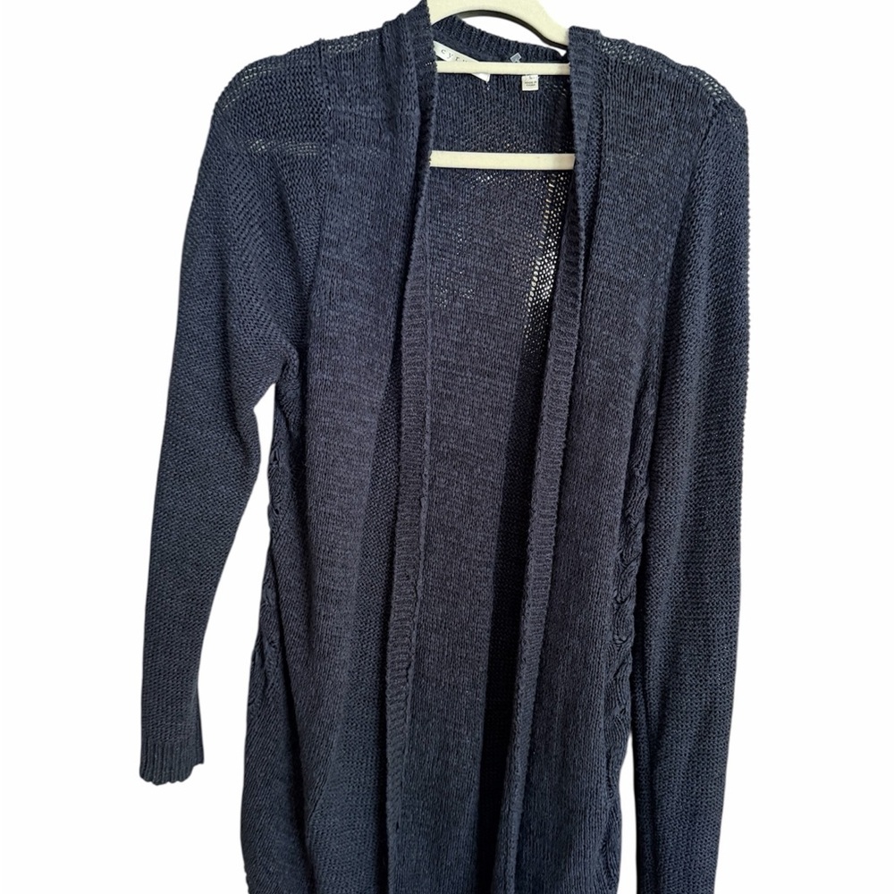 Cyrus Women's Open Front Black Knit Cardigan Cardigan